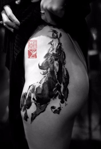 Chinese zodiac, traditional paining, horse