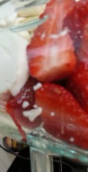 Silken tofu Smoothie with strawberries & banana